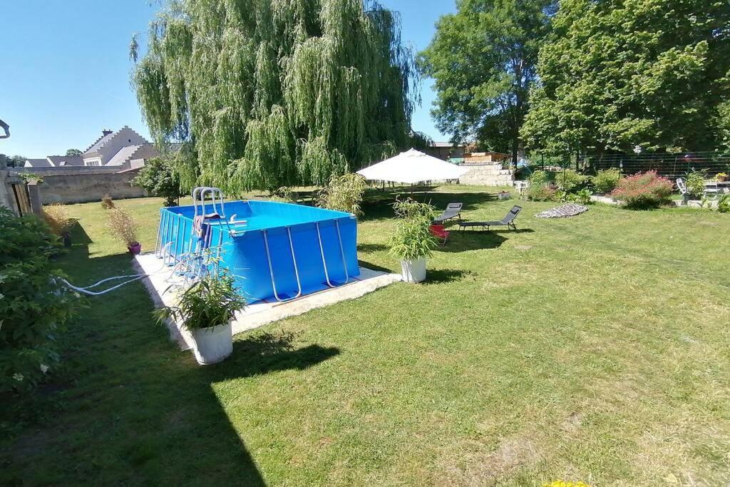 Maison Chaleureuse Et De Detente Avec Piscine Et Spa Chassemy Ngoại thất bức ảnh